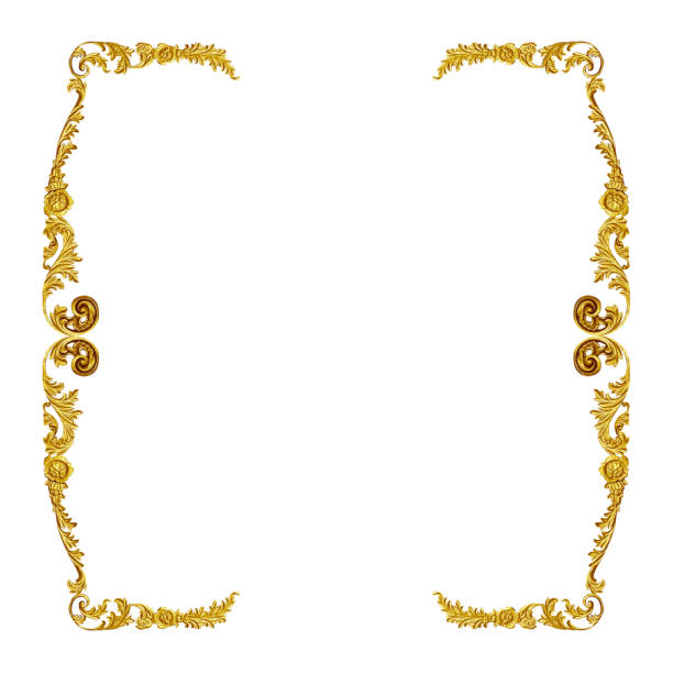 istock Ornament elements, vintage gold floral designs 1072402306