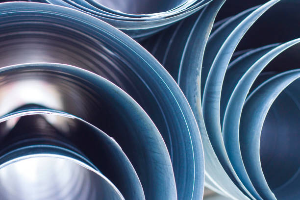 istock air ducts round different diameter on white isolated background, front and back background blurred 1072407074