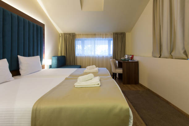 istock Interior of a hotel bedroom 1072409652