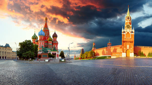 istock Russia - Moscow Red square with Kremlin 1072423032