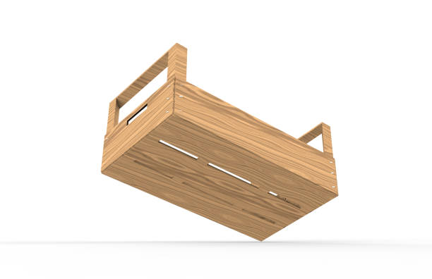 Crate, Wood - Material, Box - Container, White Background, Textured