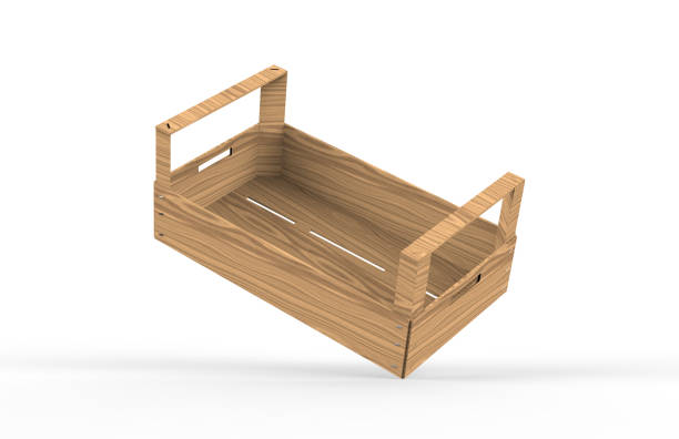 Crate, Wood - Material, Box - Container, White Background, Textured
