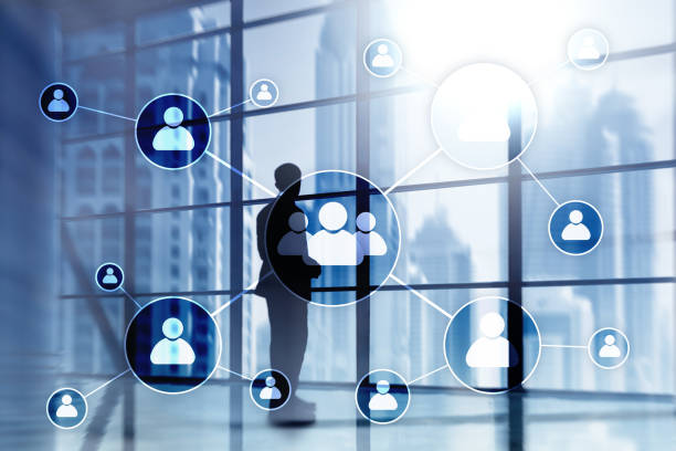 istock HR - Human resources management concept on blurred business center background. 1072426160