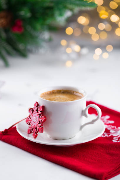 istock Cup of coffee in Christmas morning 1072430298
