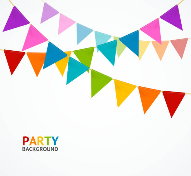 istock Party Concept Banner Card with Buntings Garland Flag. Vector 1072431288