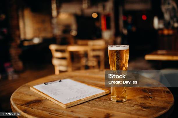 Pint Of Beer At The English Pub Stock Photo - Download Image Now - Alcohol - Drink, Alcohol Abuse, Ale