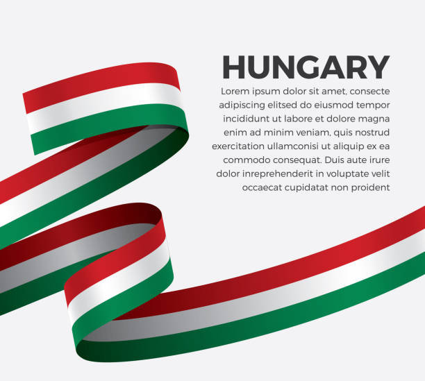 ilustraciones, imágenes clip art, dibujos animados e iconos de stock de fondo de bandera de hungría - hungary hungarian culture hungarian flag flag