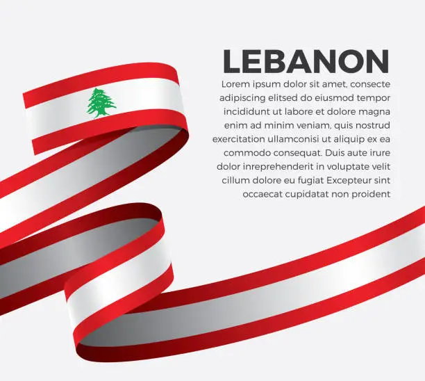 Vector illustration of Lebanon flag background