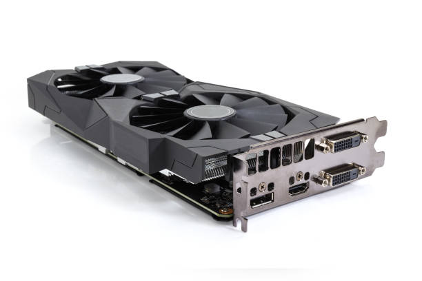 istock Graphics card equipped with heat sink equipped with two fans 1072466170