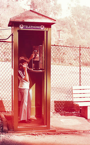 ビンテージの電話ブース - telephone booth ストックフォトと画像