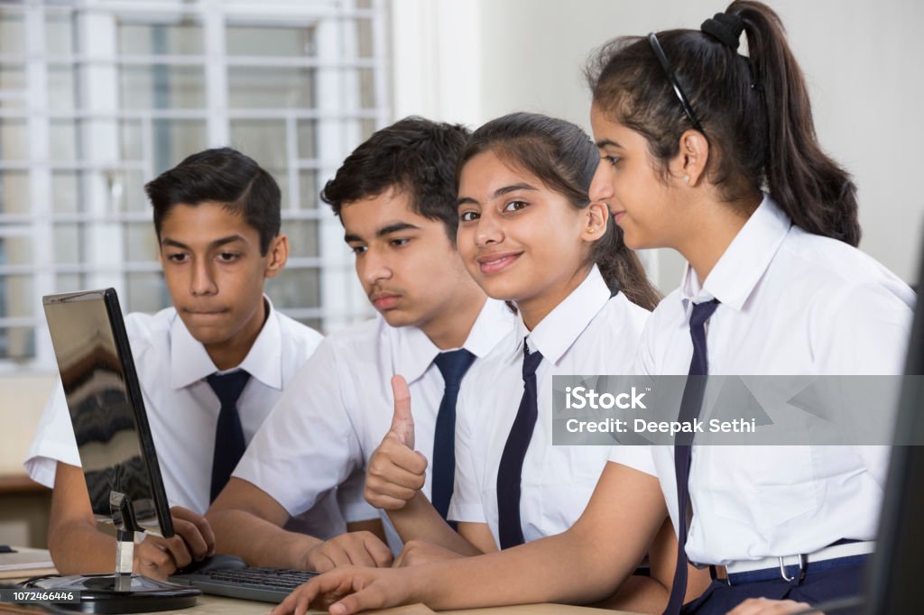 Students Learning Computer Programming Stock Image Stock Photo ...