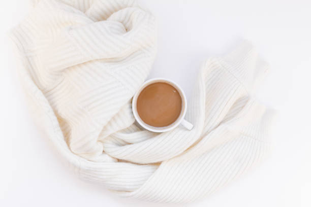 istock Cozy white warm sweater and Coffee Cup Autumn mood 1072466478