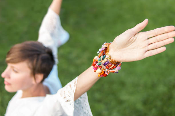 istock Calm happy woman with open arms 1072470062