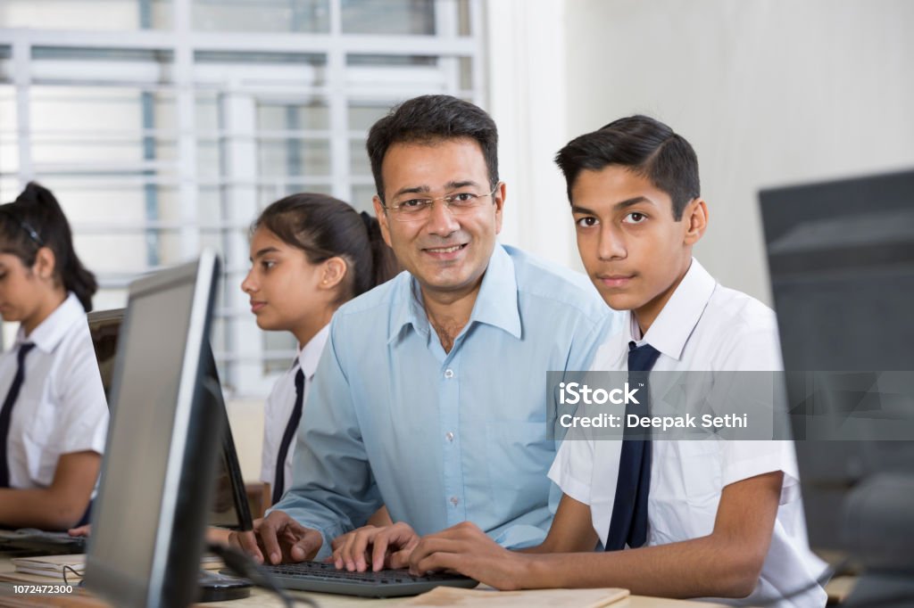 Students Learning Computer Programming Stock Image Stock Photo ...