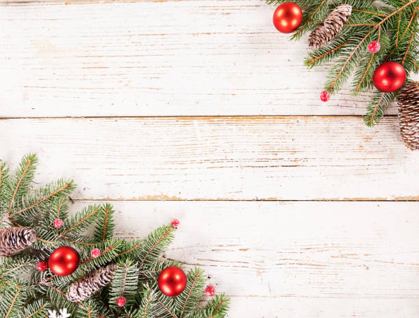 istock Christmas decoration on wooden background 1072473198