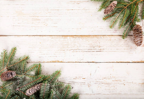 istock Christmas decoration on wooden background 1072473248