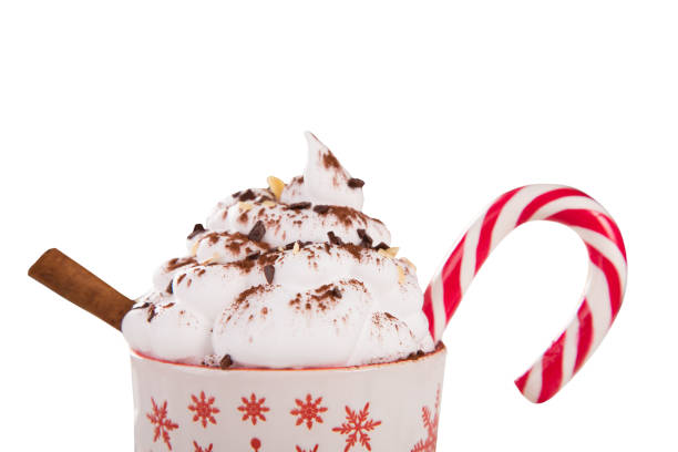 istock Christmas cup with hot chocolate and whipped cream. 1072473306