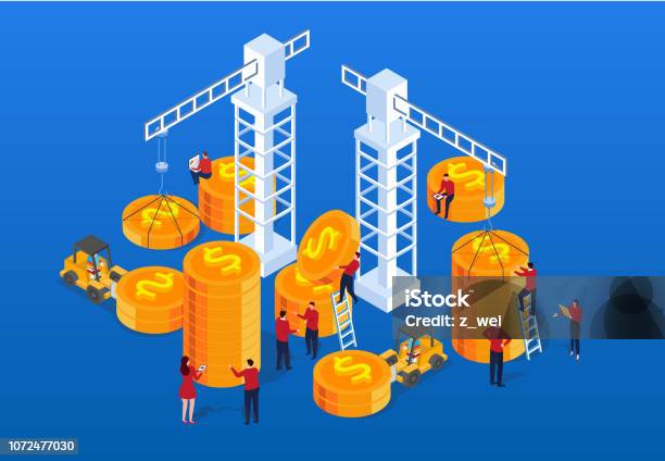 Commercial Industrial Construction Stock Illustration - Download Image Now - Construction Industry, Budget, Home Finances