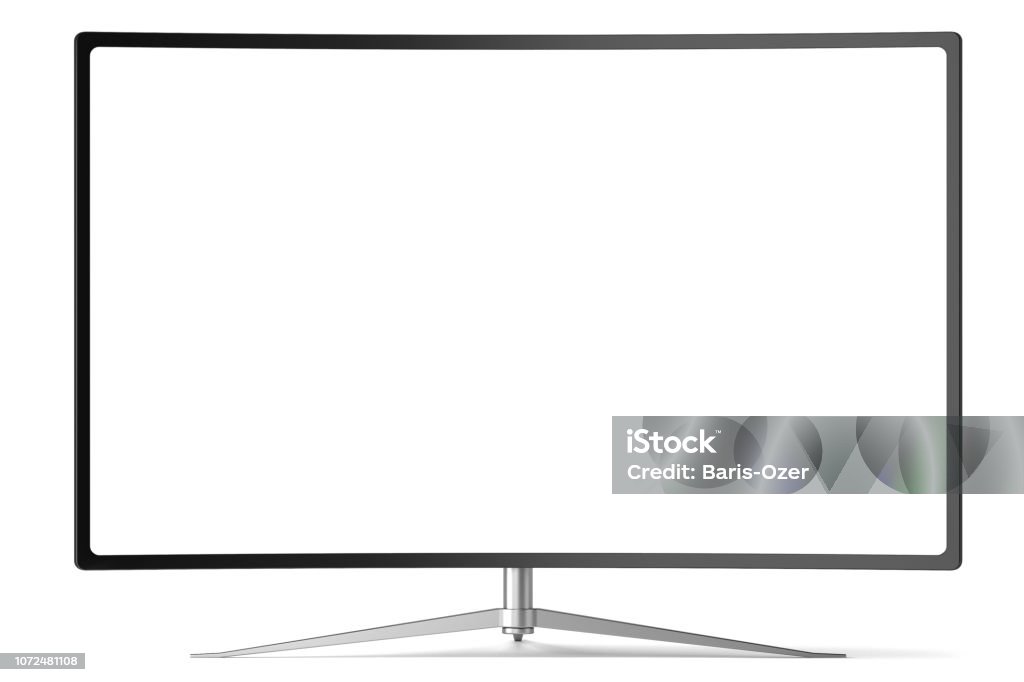 Tv screen - Stock image Tv screen on white with clipping path Television Set Stock Photo