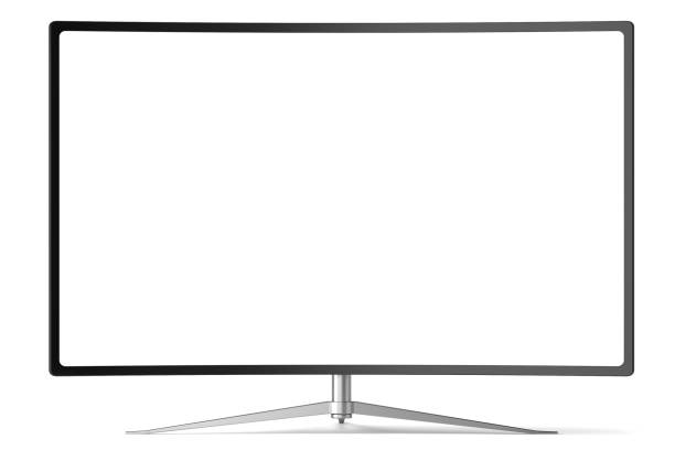 Tv screen - Stock image Tv screen on white with clipping path 4k resolution stock pictures, royalty-free photos & images