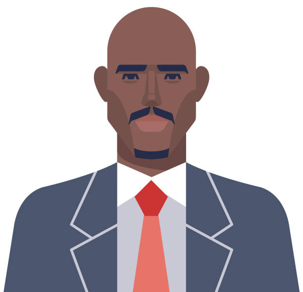 illustrations, cliparts, dessins animés et icônes de hipster africaine moustache vecteur avatar - middle class illustrations