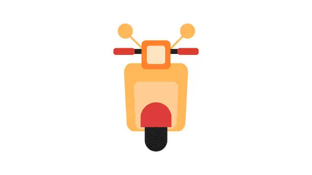 Vector illustration of Scooter vector icon flat style