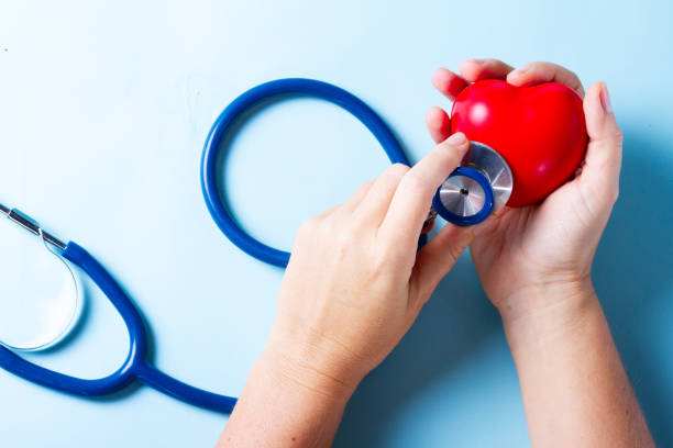istock Healthcare concept on blue 1072491382