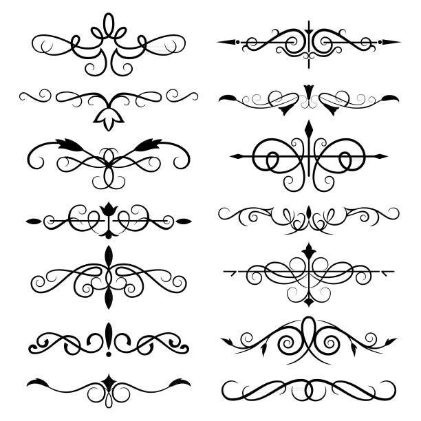 Decorative Ornate Elements Vector illustration of the decorative ornate elements swashbuckler stock illustrations