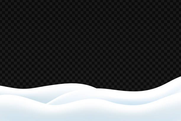 vektor realistisch isoliert schneefeld für dekoration und abdeckung auf dem transparenten hintergrund. konzept von frohe weihnachten und ein gutes neues jahr. - schneewehe stock-grafiken, -clipart, -cartoons und -symbole
