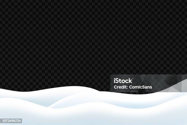 Vector Realistic Isolated Snow Field For Decoration And Covering On The Transparent Background Concept Of Merry Christmas And Happy New Year Stock Illustration - Download Image Now
