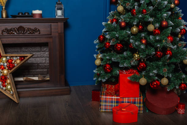 istock Very beautiful New Year's backlit scenery in a photo studio 1072500686