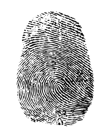 Fingerprint in Black and White