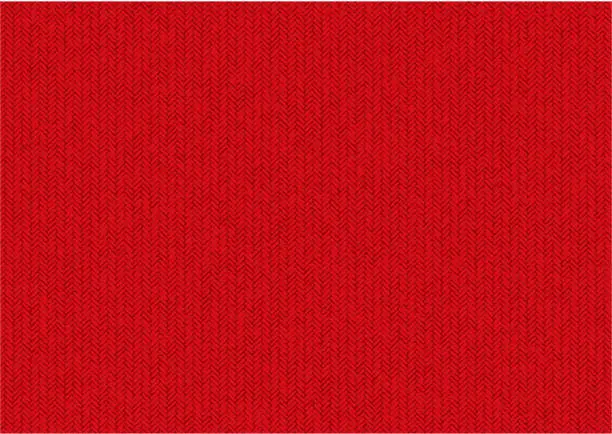 Vector illustration of knit pattern background /red