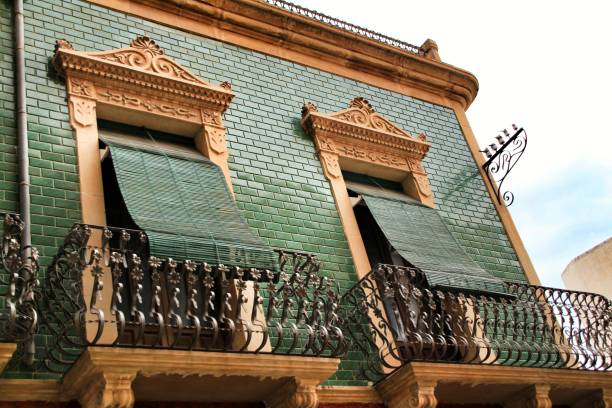 istock Old colorful and majestic facades in Elche 1072508252