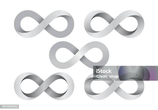 Set Of Infinity Signs Made Of Different Types Of Torsion Vector Illustration Stock Illustration - Download Image Now