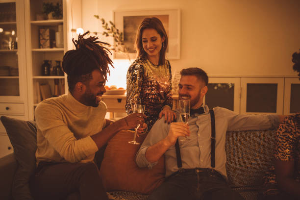 istock Friends celebrate new year 1072510946