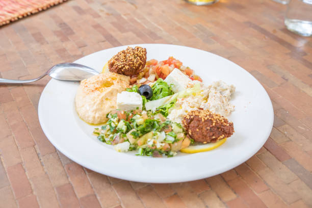istock mezze or selection of typical Arabic appetizers on a white dish 1072517984