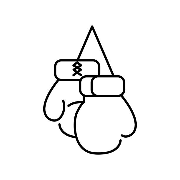 boxing glove icon vector illustration sports glove stock illustrations