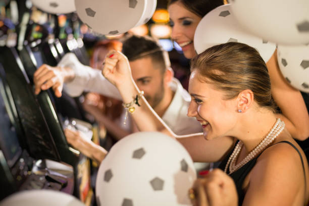 istock Playing Casino Slot Machines 1072519306