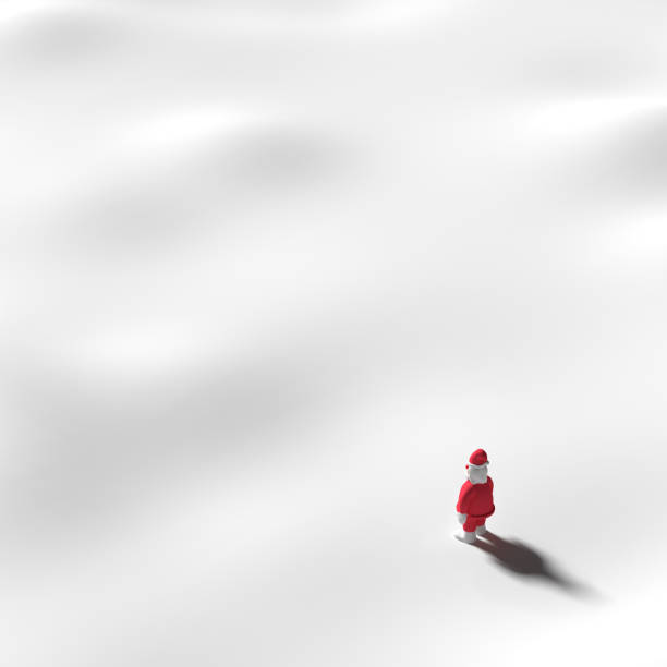istock Santa Claus stands on snow. In winter with snow,3D rendering 1072521354