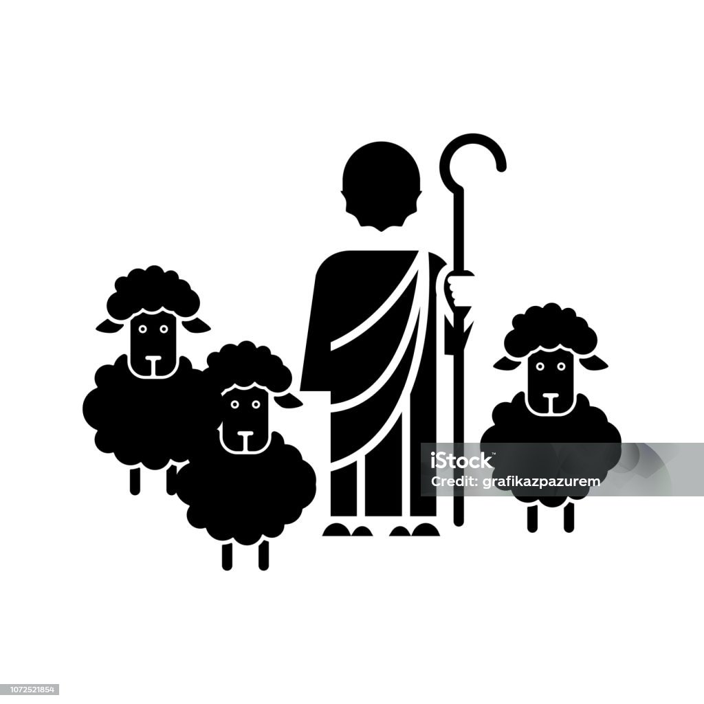 Good Shepherd icon Vector illustration Shepherd stock vector