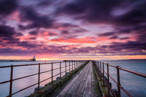 istock River Blyth meets the North Sea in Twilight 1072521918