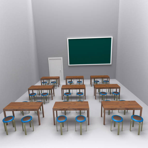 istock table and chair in room , 3d rendering 1072524982