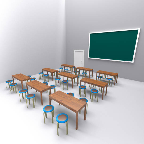 istock table and chair in room , 3d rendering 1072526230