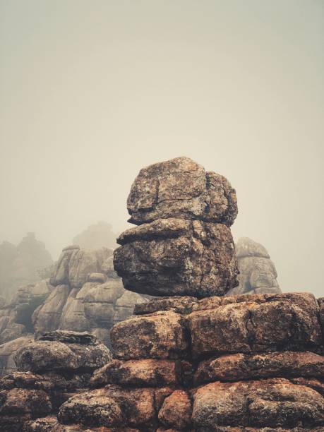 Rock formations in nature reserve in the Sierra del Torcal mountain range.