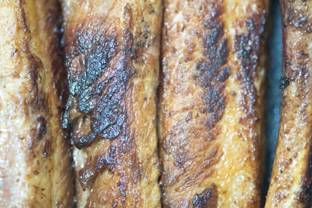 istock Close up delicious fried roasted pork ribs 1072531572