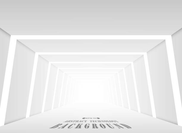 istock Abstract of futuristic gradient gray place perspective background. 1072534750
