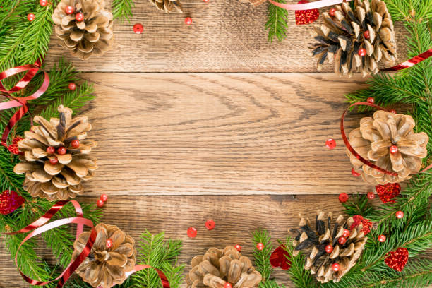 istock Pinecones or Pine Cones Texture on Wood Background 1072534782