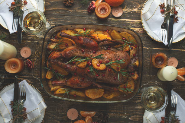 istock Christmas Family Dinner Table Concept, Flat-lay 1072535974
