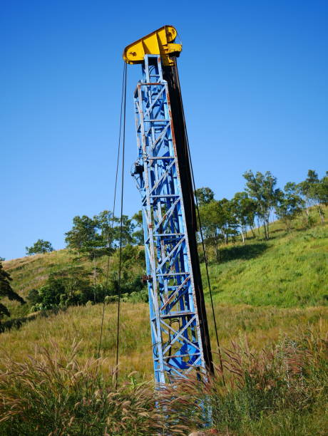 istock Piles for the piling machine at hill 1072536752